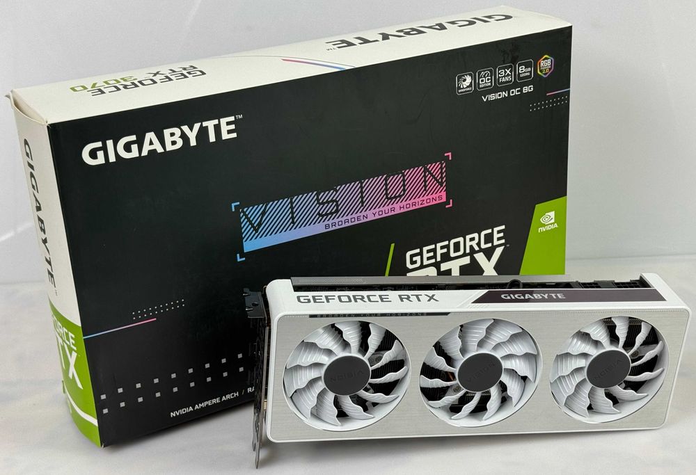Karta graficzna Gigabyte GeForce RTX 3070 Vision OC 8GB BIAŁA GW12M