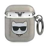 Etui Karl Lagerfeld Glitter Choupette na AirPods 1 / 2  - czarne
