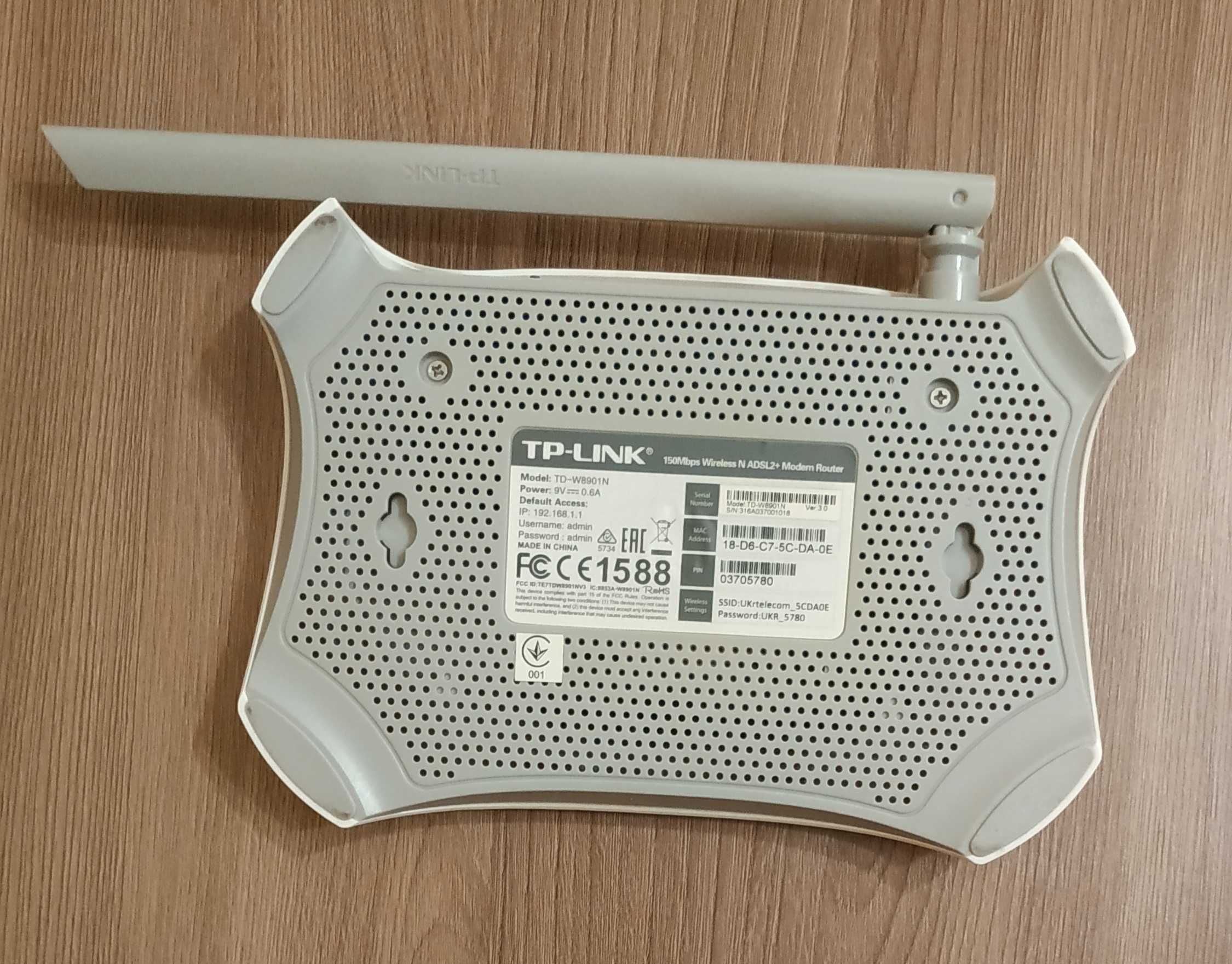 Роутер wi-fi TP-Link TD-W8901N модем