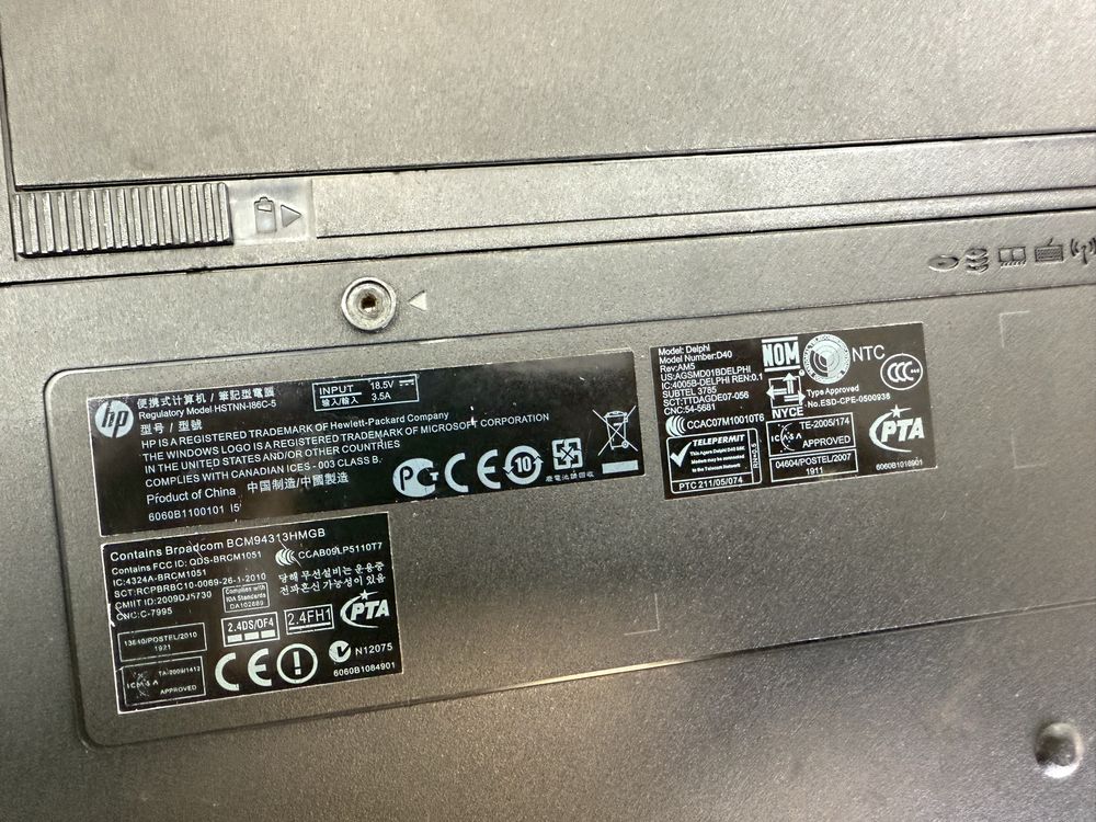 Uszkodzony Laptop HP Delphi