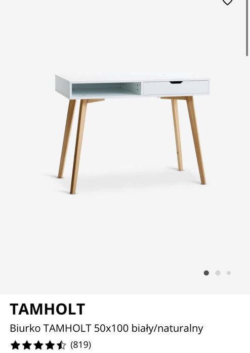 Biurko białe skandynawskie jysk