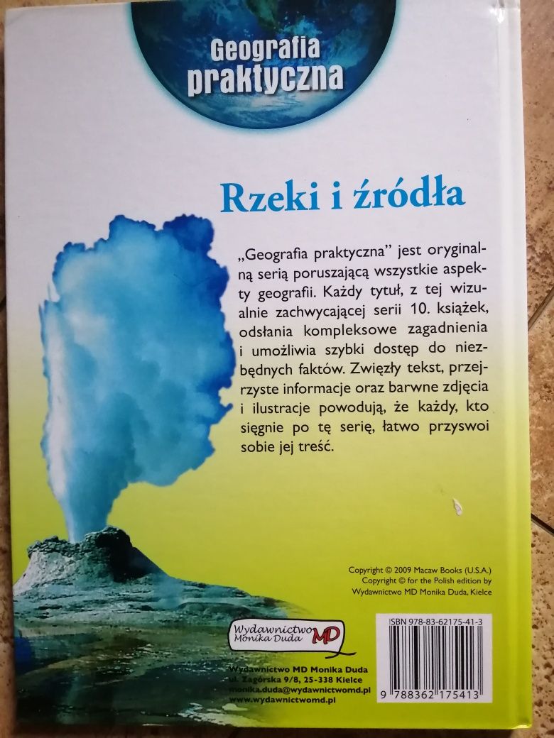 Książka edukacyjna z geografii "Rzeki i Źródła"
