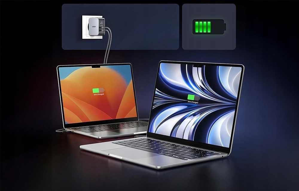 Ładowarka Ugreen Nexode 140W GaN z kablem USB-C 2m brytyjska wtyczka