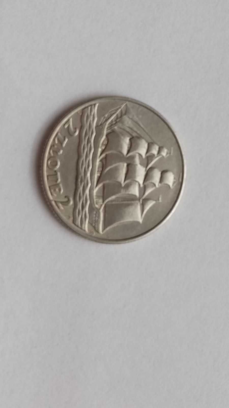 Moneta 2zł Żaglowiec 1936 srebro