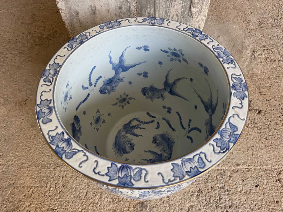 Ceramic Chinese Koi Vase 50cm