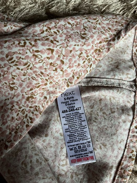 Сукня для дівчинки Next рожева в квіти 110 см, 4-5