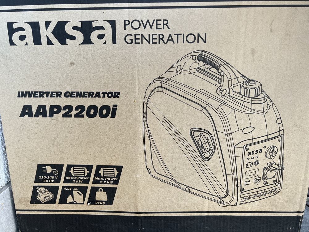Генератор інверторний aksa aap2200i 2,2 кВ