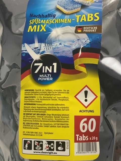 Kapsułki do zmywarki TABS MIX 7 in 1 Tabletki 300szt! ZESTAW