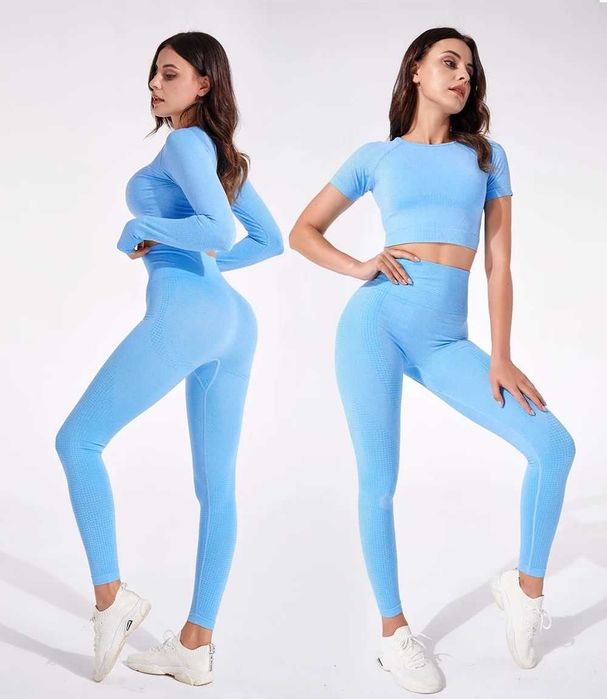 Костюм для фитнеса  / йоги (лосины, топ, кофта)