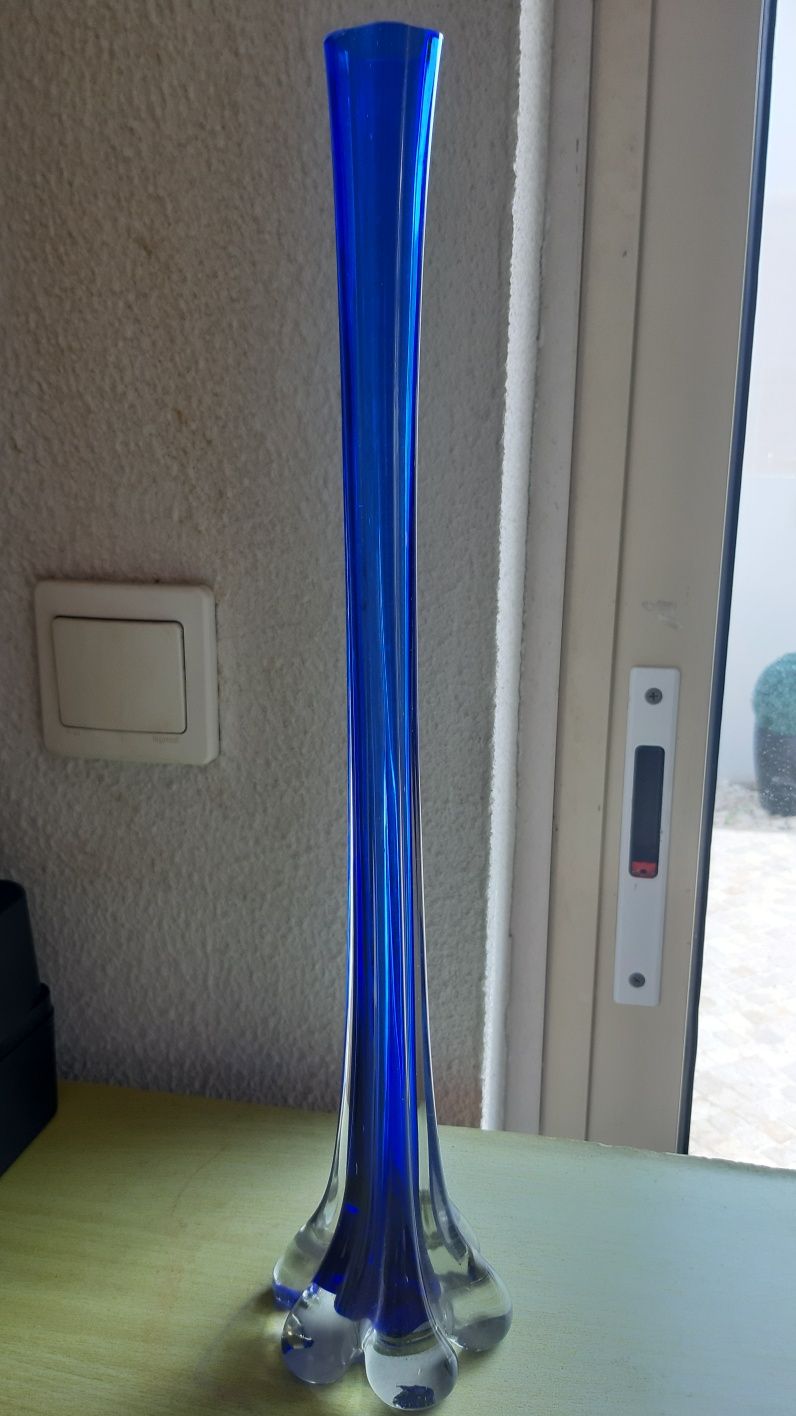 Jarra solitário azul grande 40 cm