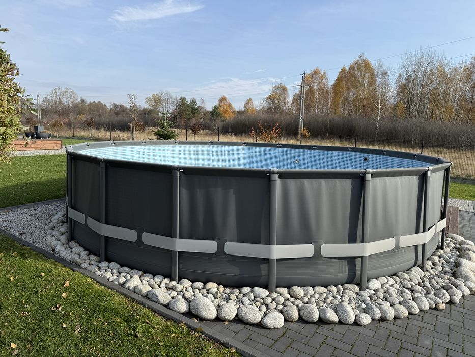 Basen stelazowy ogrodowy INTEX 610x122 plus podkład