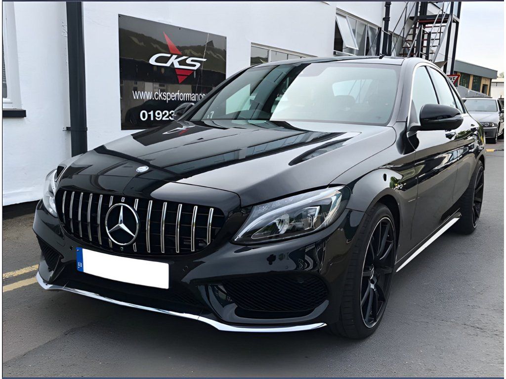 Mercedes W205 2014-2021 Передня решітка GT (з камерою)