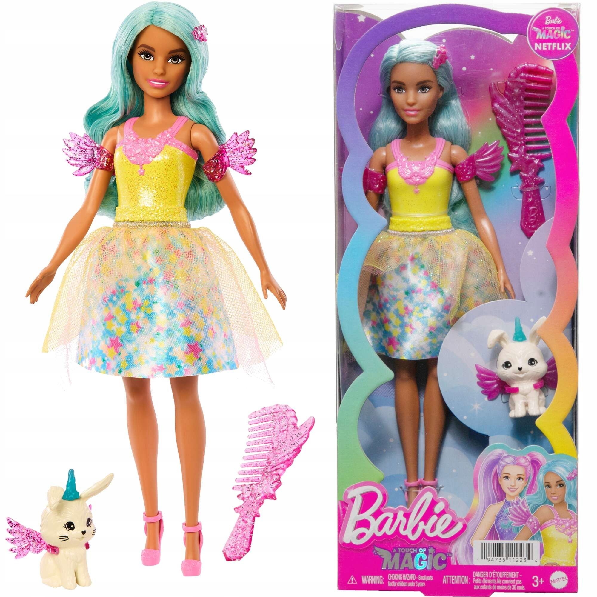 barbie zestaw lalka wróżka teresa + zwierzak szczypta magii