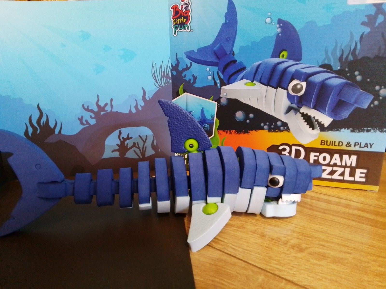 Shark 3d foam puzzle акула конструктор пазл