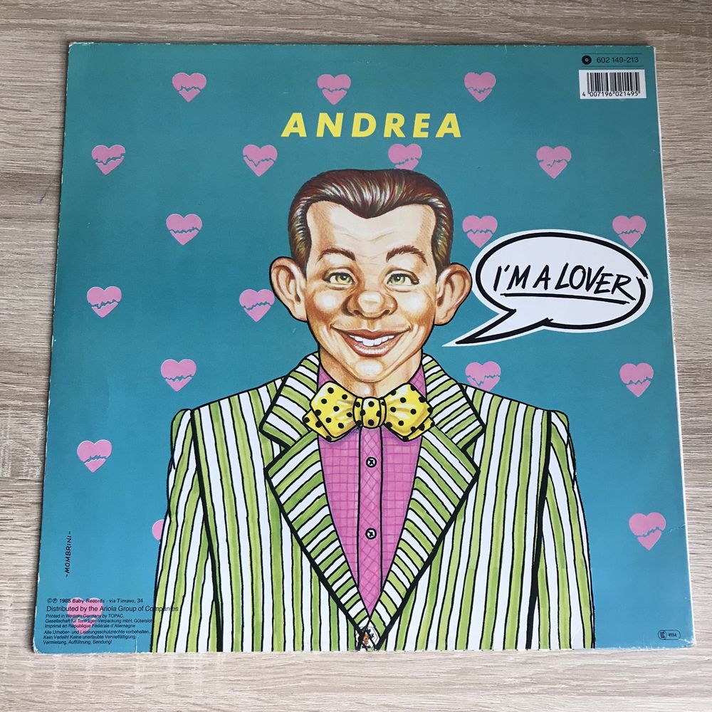 Winyl: ANDREA - I’m A Lover, Italo-Disco , Maxi 12.