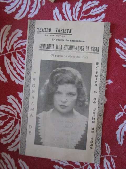 programas antigos de Teatro