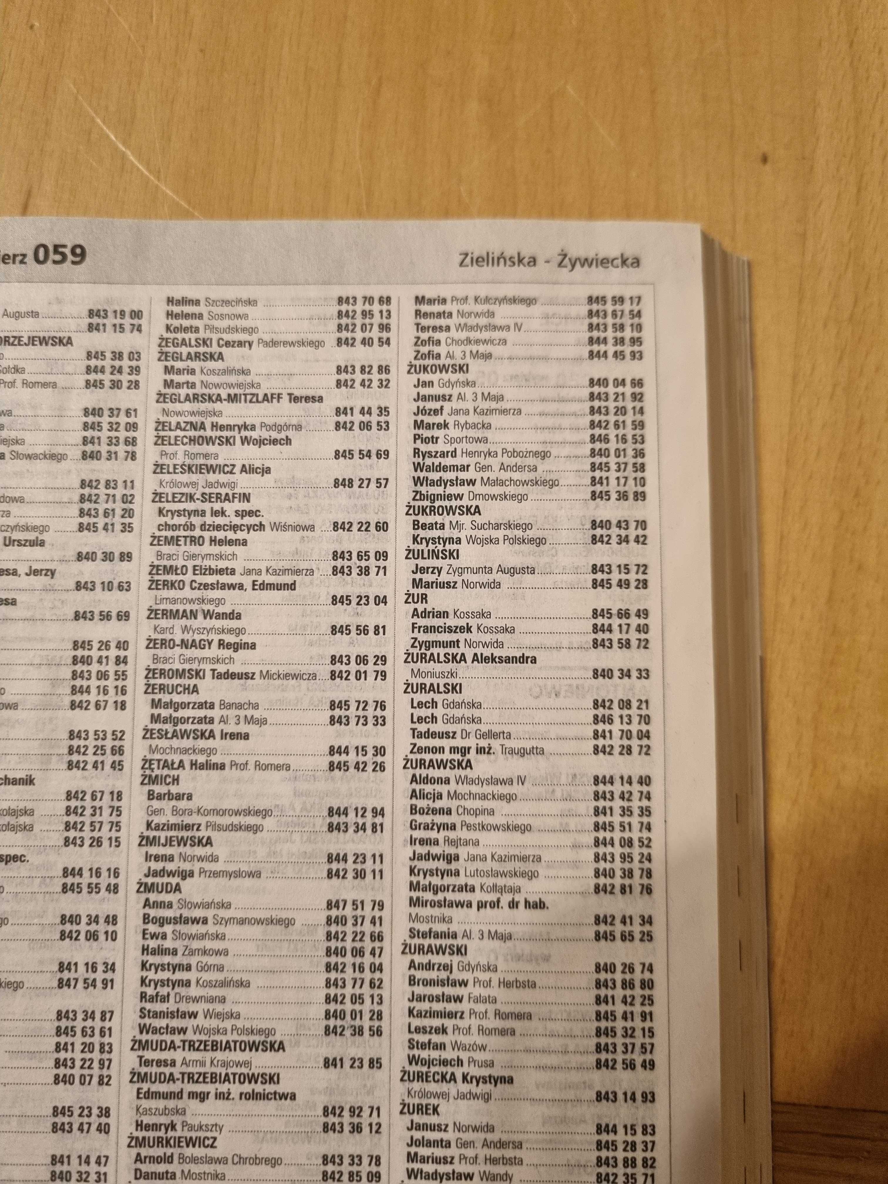 Książka telefoniczna Słupska i sąsiednich powiatów z 2006/7 roku.