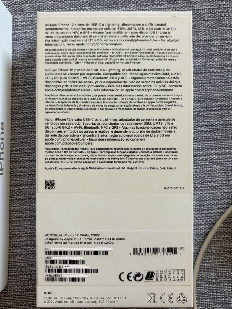 Iphone 12 branco 128gb