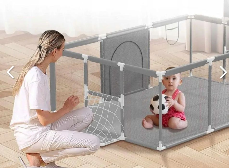 Дитячий манеж-ігрова зона 180×120 см з м'яким дном