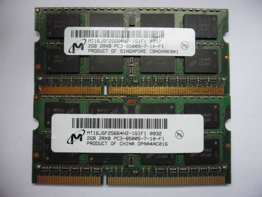 PAMIĘĆ RAM  do laptopa  4GB ( 2x2GB) DDR3 TANIO SAMSUNG HYNIX laptop