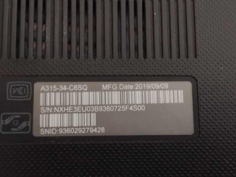 Acer Aspire A315-34  по  запчастинах
