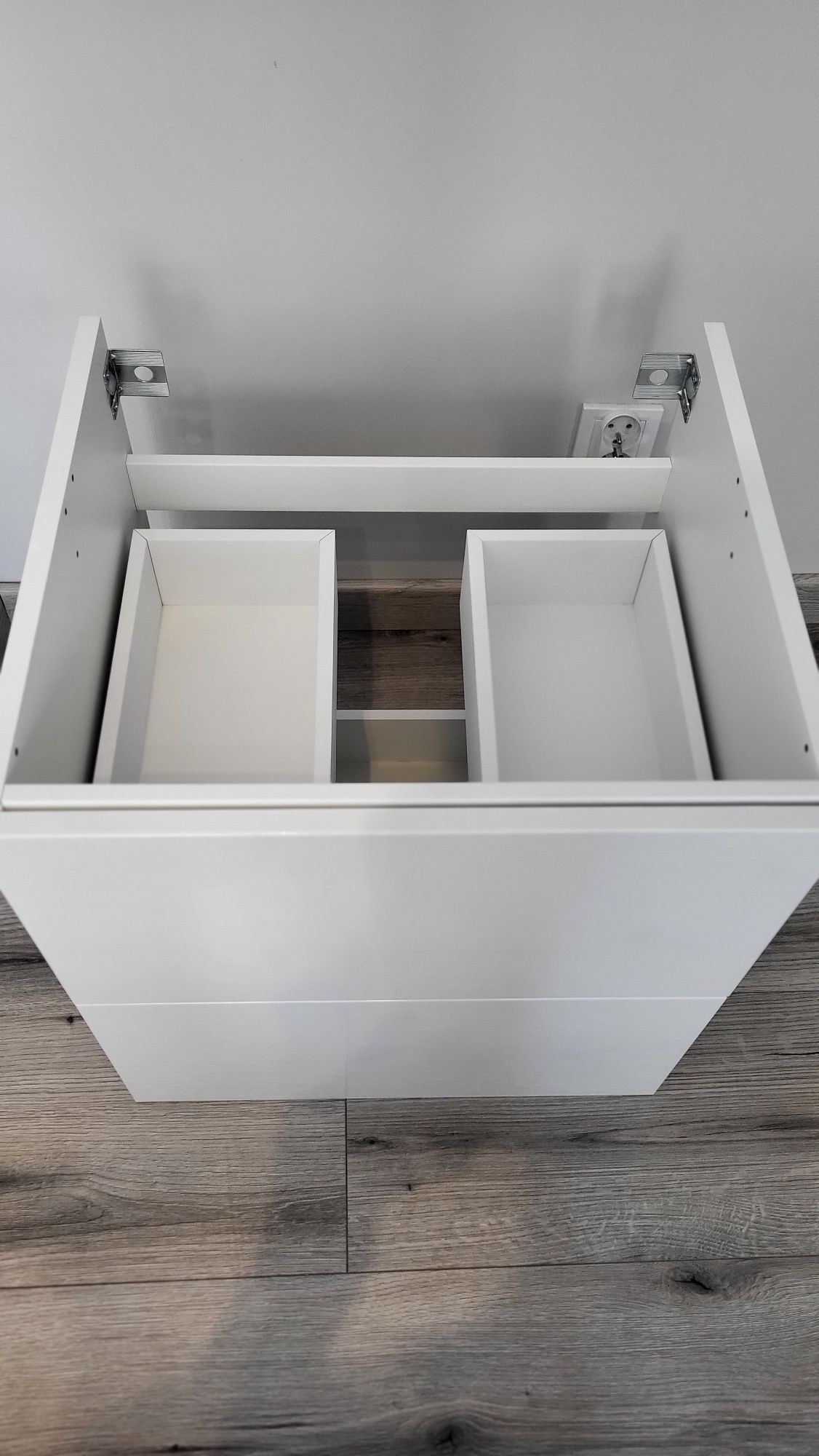 Szafka pod umywalkę wisząca 50 cm biała