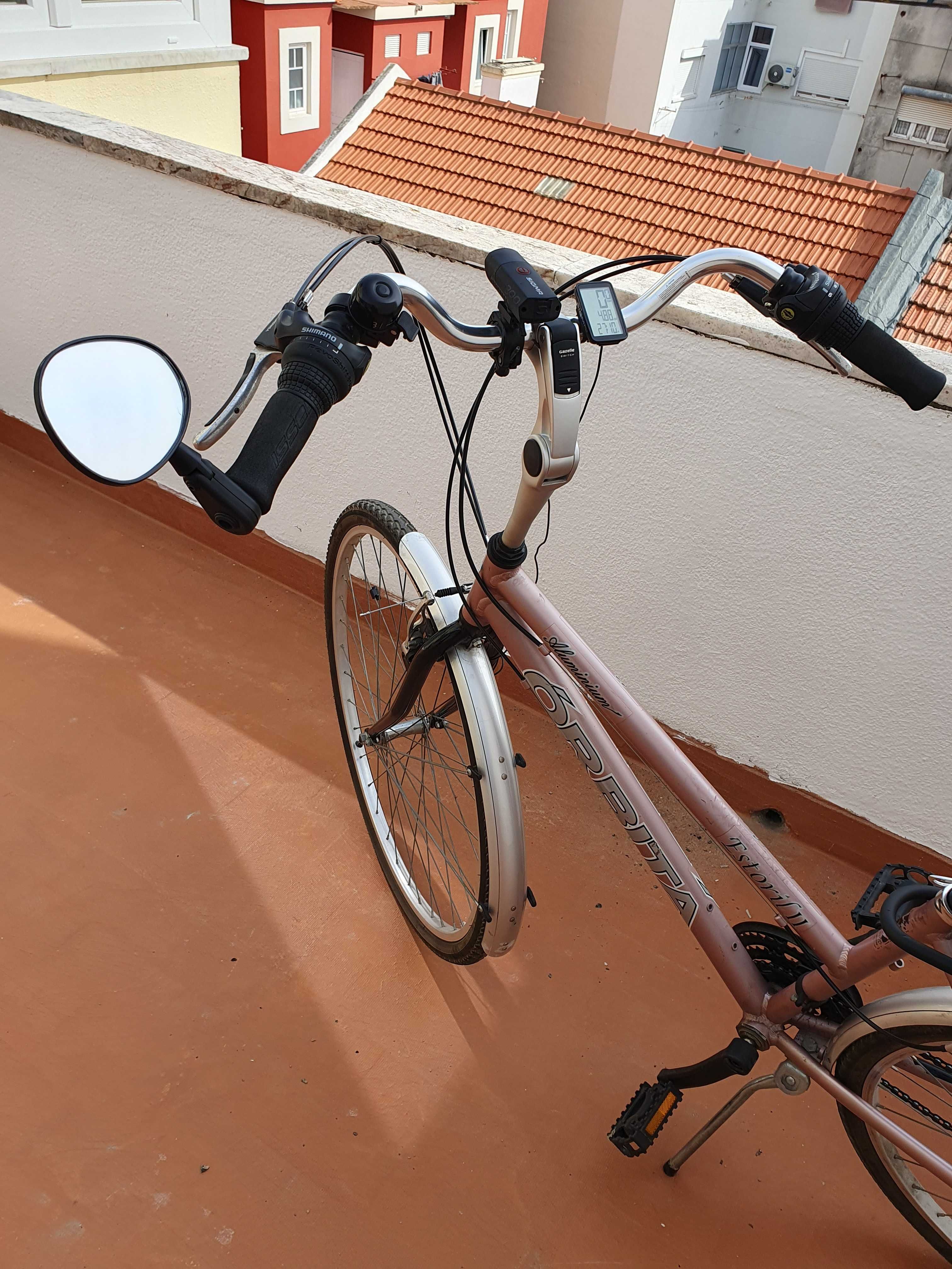 bicicleta com porta-bagagens