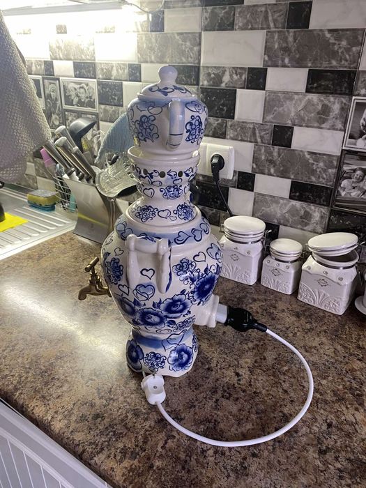 Самовар кераміческий гжель