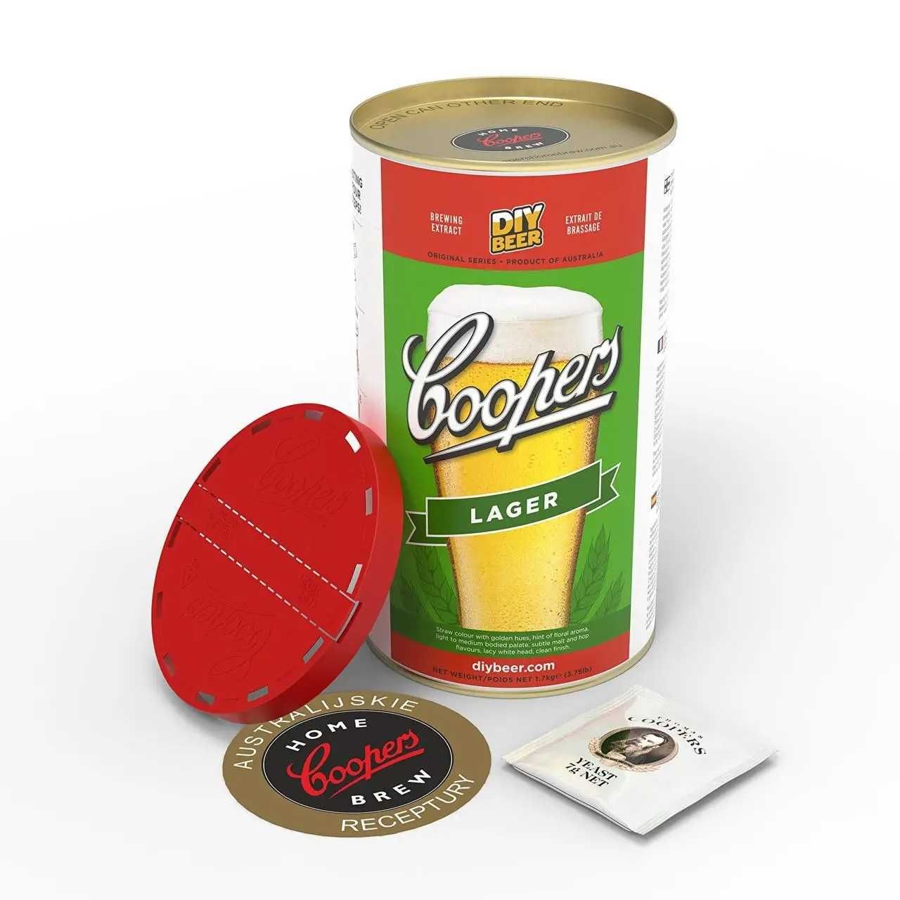 Пивні дріжджі, Концентрат для  пива COOPERS LAGER 1,7 кг, Австралія
