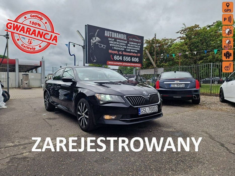 Skoda Superb 2.0 TDI 190 KM, Klimatyzacja, Alufelgi, Grzane Fotele, Bluetooth, NAVI