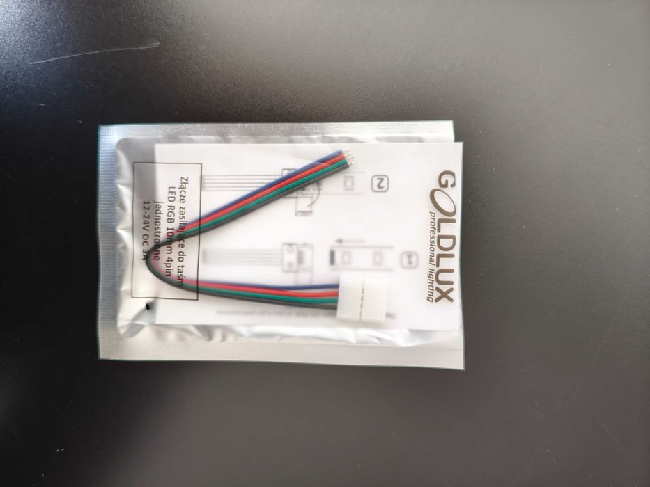 Złączka zasilająca do taśmy LED RGB jednostronne, łącznik - Goldlux
