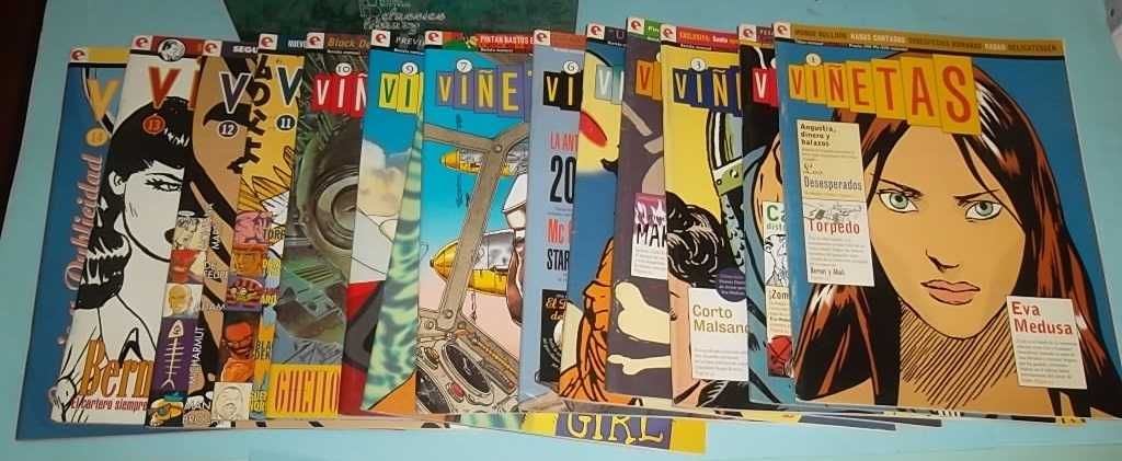 "VIÑETAS" , Revista espanhola de BD, coleção completa 14 números.