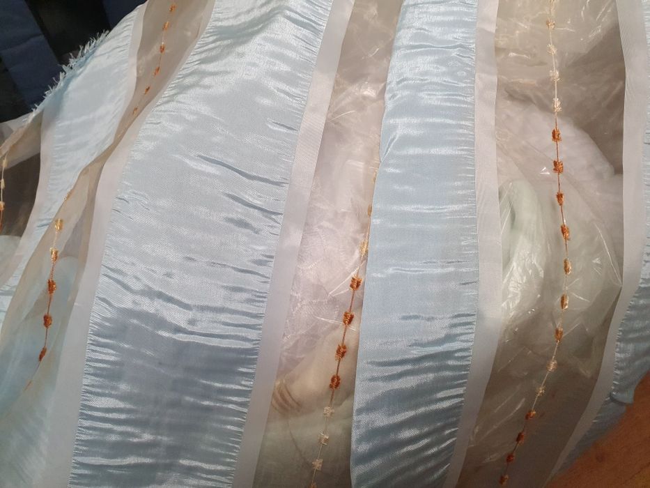 Тюль шифонова із вишивкою