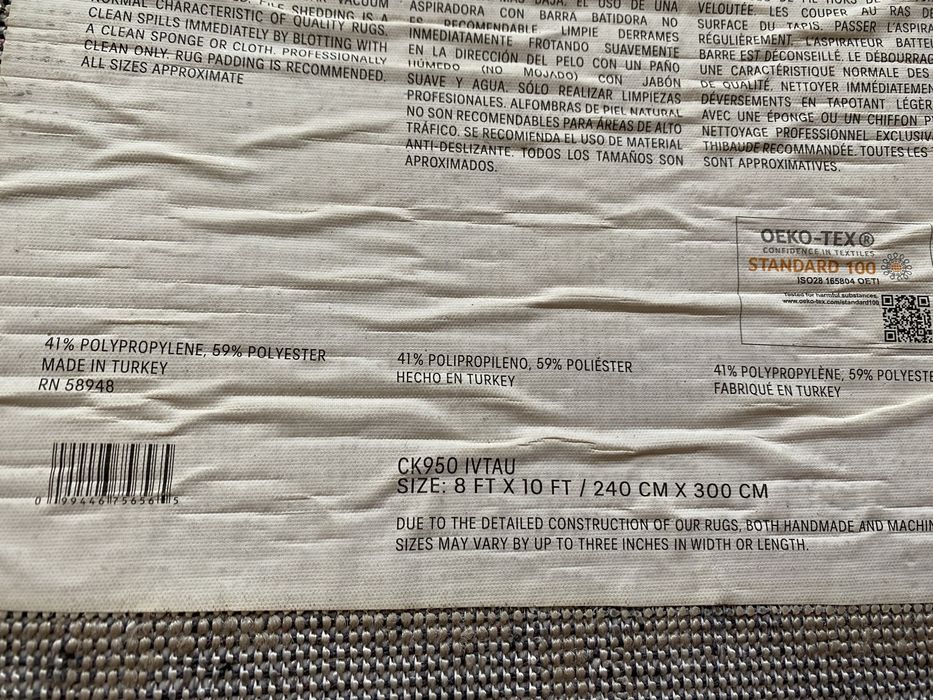 Dywan Calvin Klein  3,0m x 2,4m RUSH IVORY TAUPE