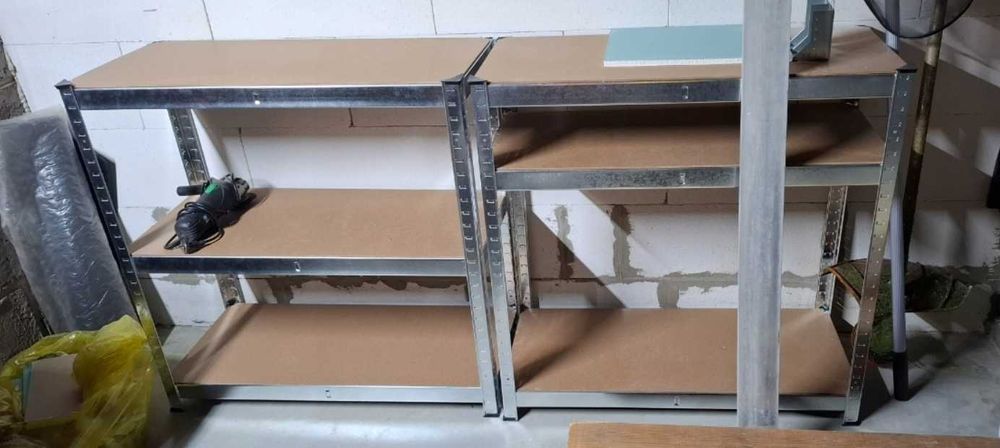 Metalowy REGAŁ MAGAZYNOWY Do Garażu Warsztatu Piwnicy Ocynkowany NOWY