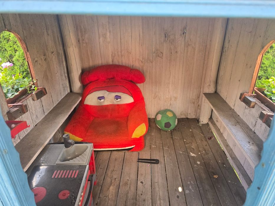 Domek ogrodowy, drewniany, do zabawy dla dzieci
