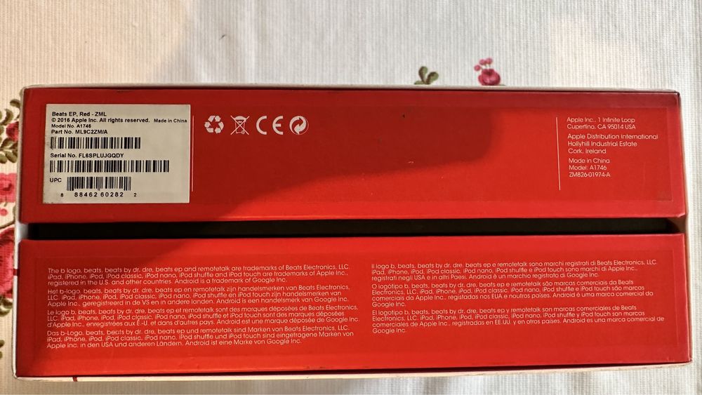 Beats EP by Dr Dre czerwone przewodowe komplet jak nowy