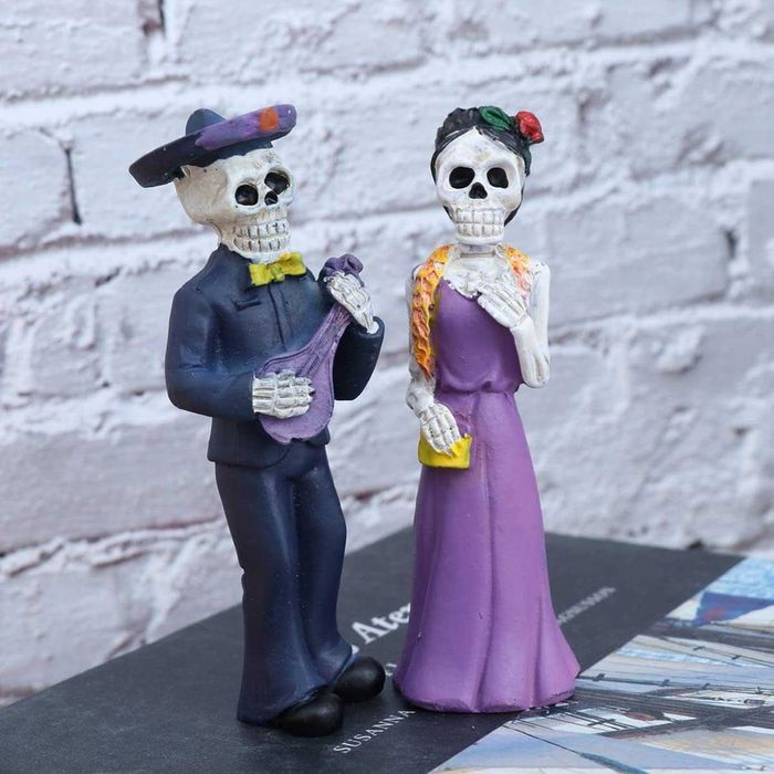 2825. GALPADA 2 sztuki szkieletów para figury na tort weselny topper