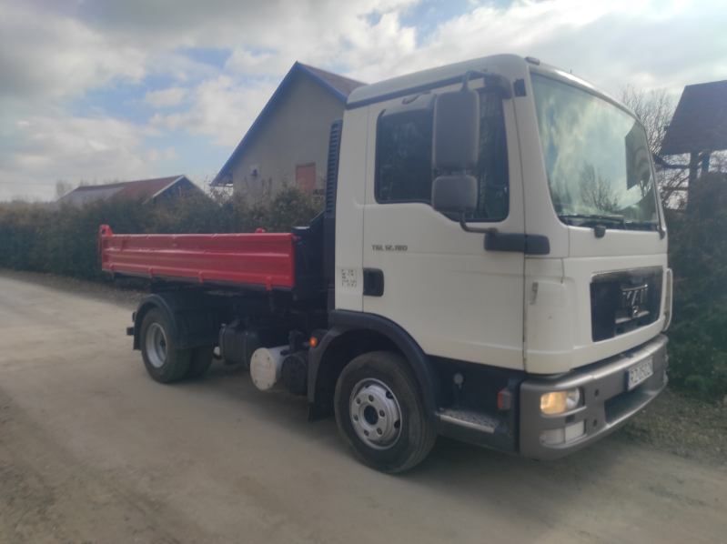Man TGL 12 180 wywrotka Meiller trzystronna