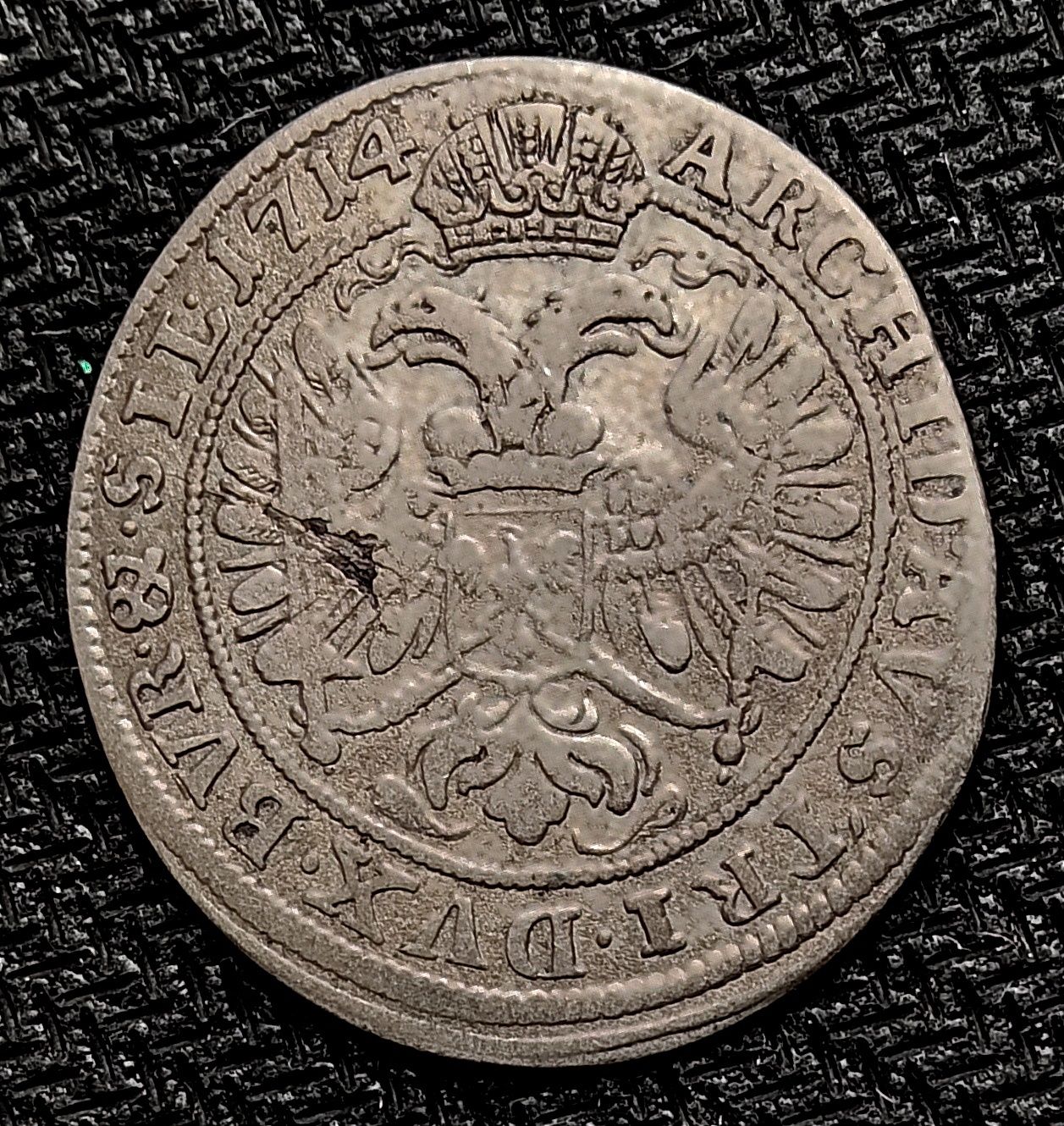 6 krajcarów 1714 Karol VI Habsburg Wrocław