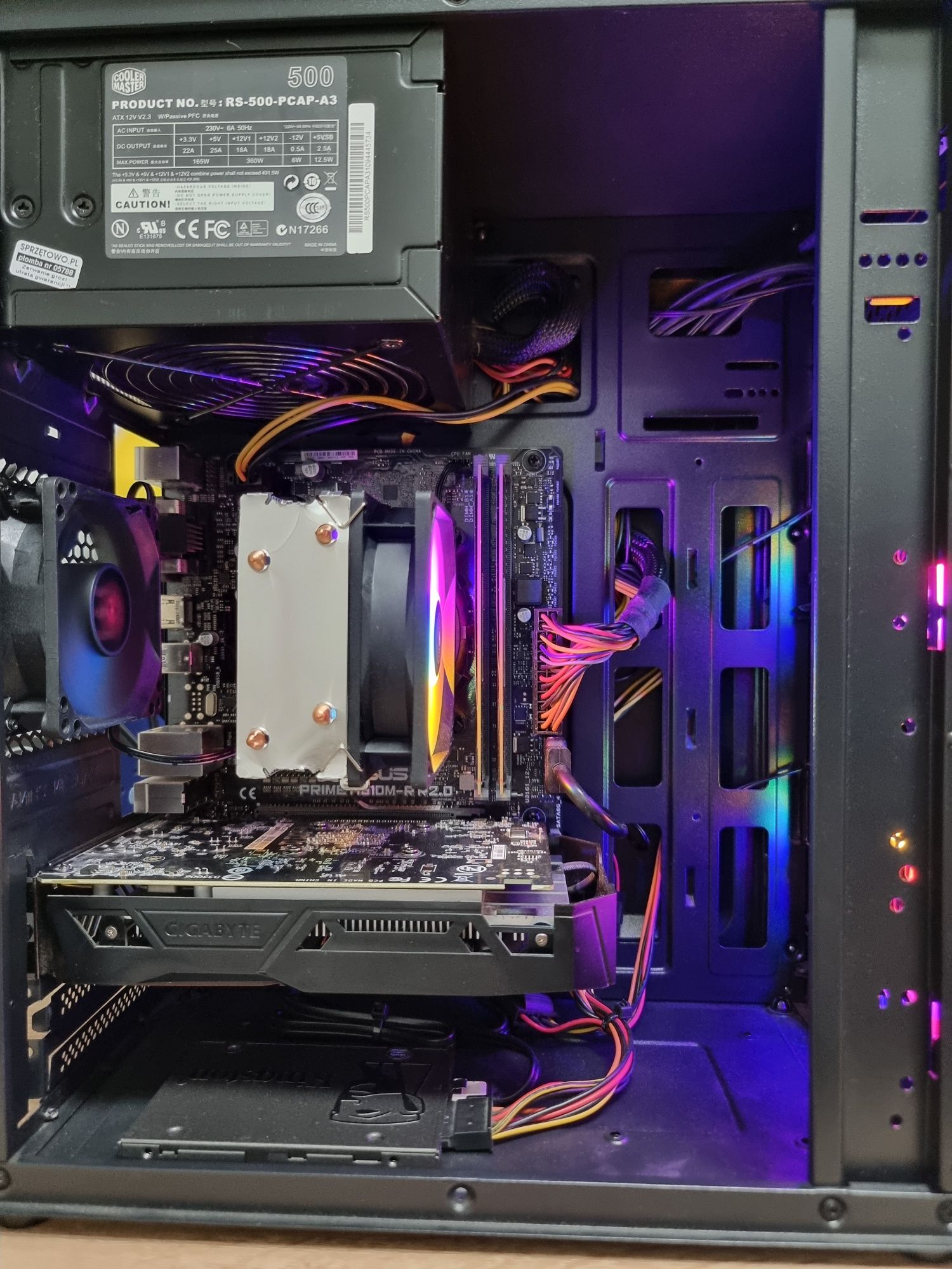 Komputer RGB do gier I3 9100f / GTX1050ti / 16GB /SSD