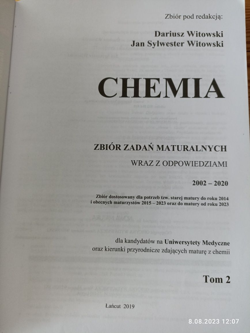 Chemia 2 Nowy Witowski zbiór zadań