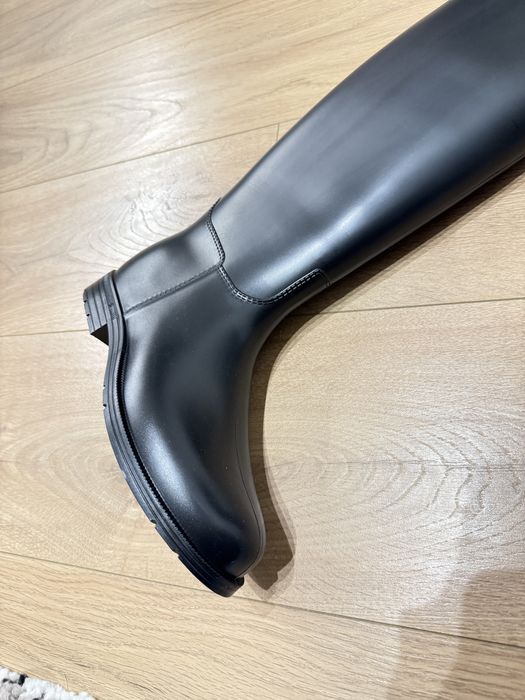 Чоботи жокейські 37 нові жіночі чорні водонепроникні гумові