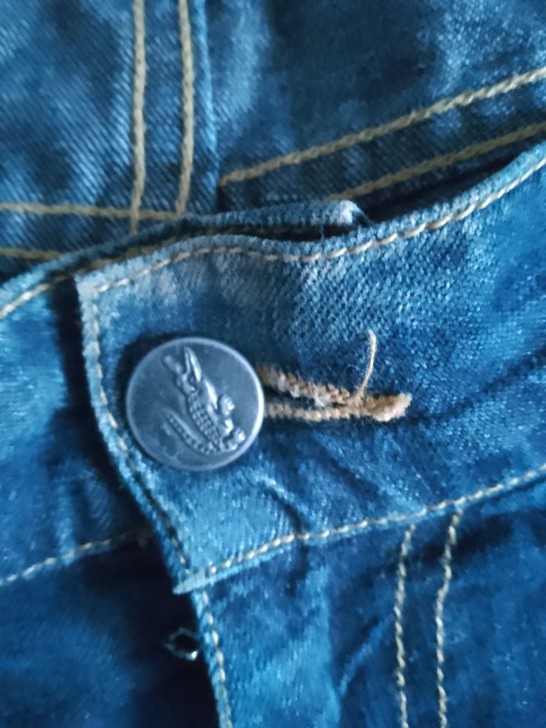 Spodnie męskie jeans LACOSTE duże pas 100 cm