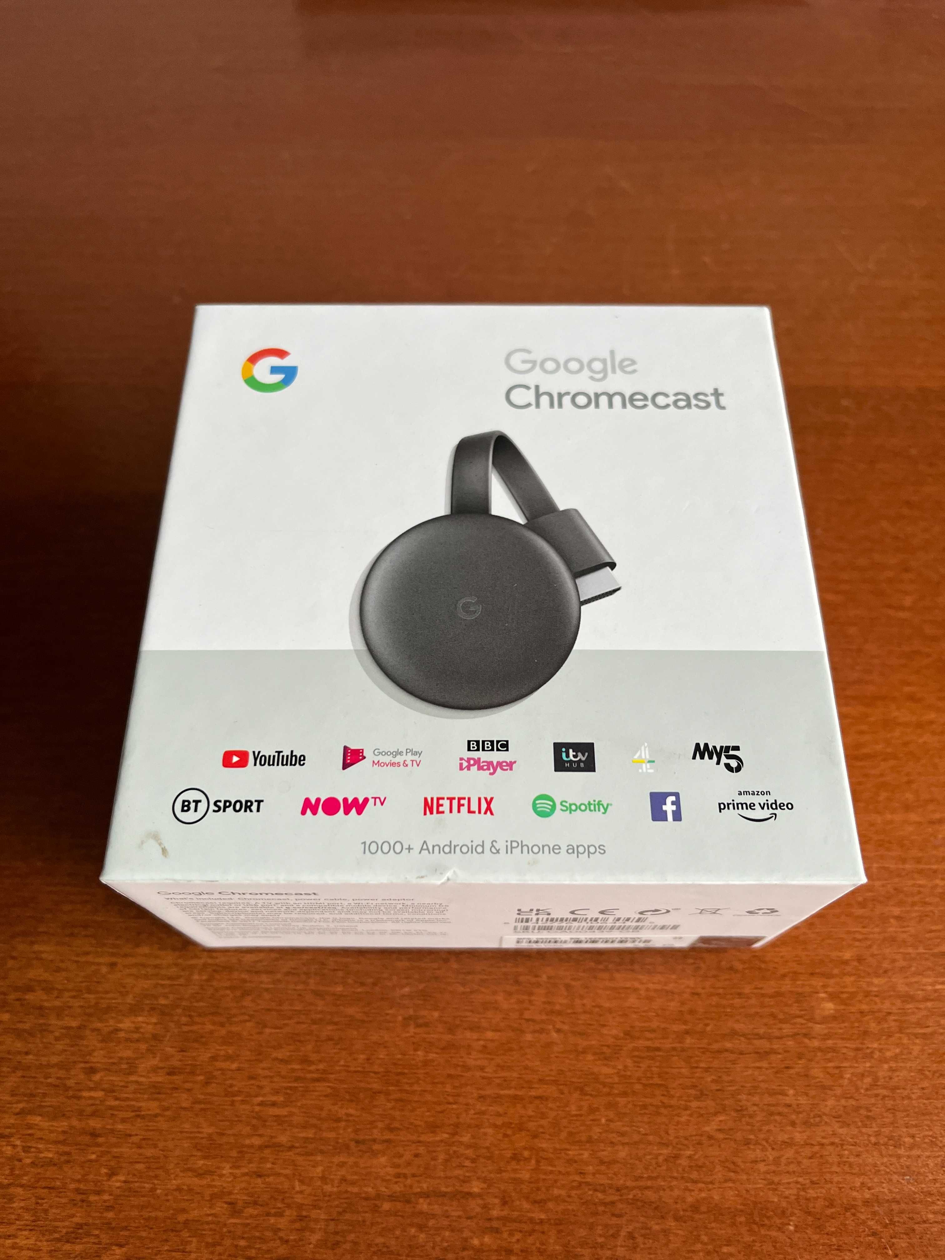 Caixa Vazia Original de Google Chromecast com manual