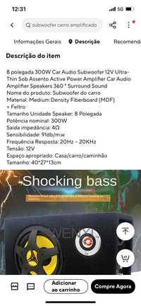 Subwoofer em bo estado em Leiria