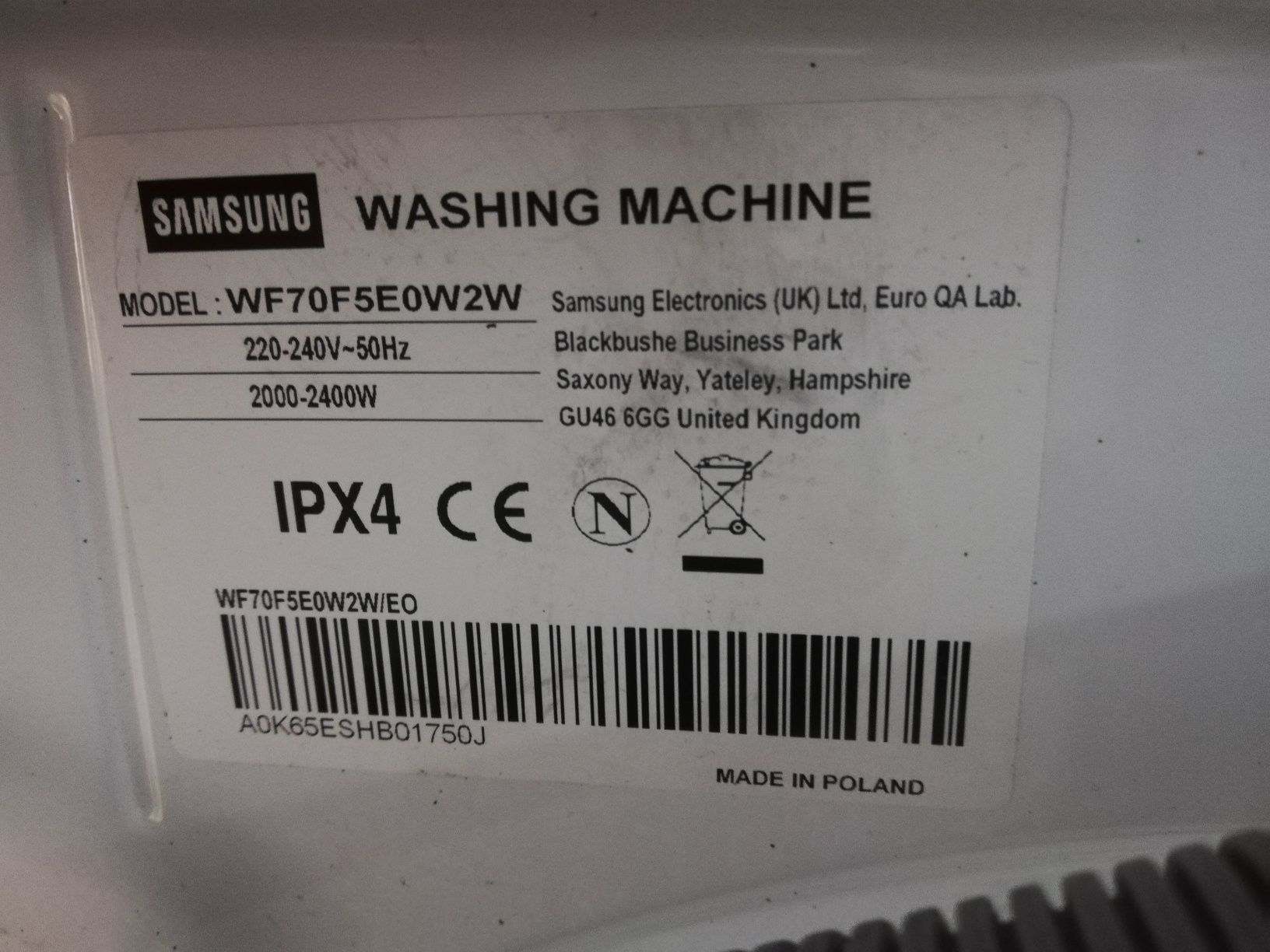 Pralka SAMSUNG 7kg 1200ob |12msc |Dobry stan |Dowóz