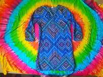 Tunika sukienka boho etno  hippie  firmy  Red Queen roz M