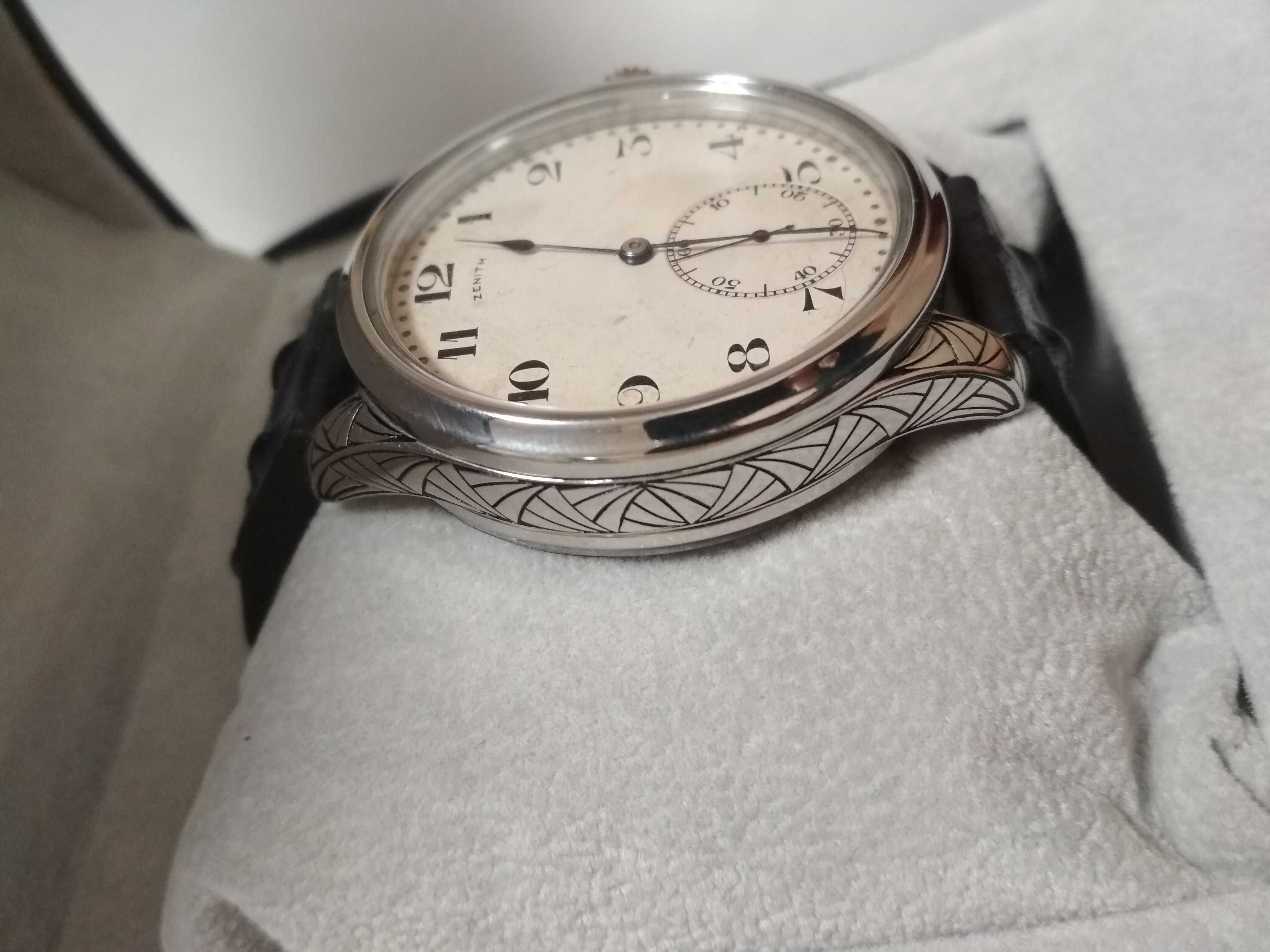 Zenith pasówka 1900 lat ze złotego kieszonkowego zegarka
