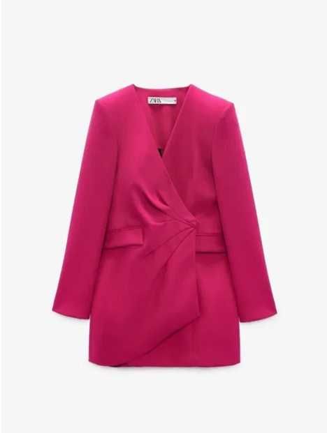 Zara Premium Marynarka- sukienka, Fuksja XL